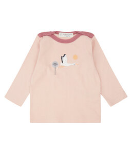 Baby LA Shirt hellblau oder rosa mit Applikation Bio Baumwolle - sense-organics