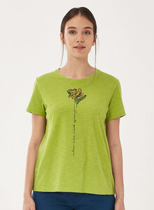 T-Shirt aus Bio-Baumwolle mit Blume-Print - ORGANICATION