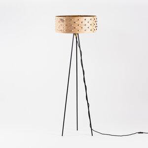 Stehlampe für Wohnzimmer / Dreibein Stehleuchte aus Birkenrinde Ø50cm - MOYA Birch Bark