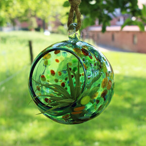 Dekovase Esfera Confetti | Blumenvase zum Aufhängen aus Recycling Glas - Mitienda Shop