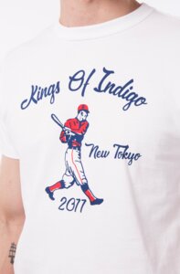 T-Shirt "Darius" White Baseball - Kings Of Indigo