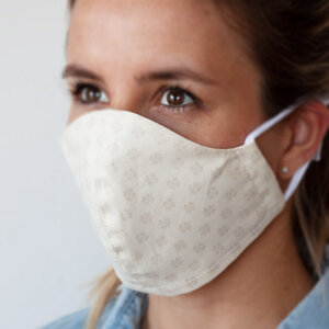 Waschbare Behelfsmaske aus Bio-Baumwolle; Atmungsaktiv - OrganicMom®