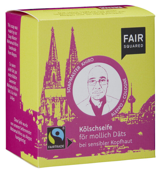 FAIR SQUARED Aprikosen-Gesichtsseife Für Sensible Haut – 2 X 80 G, Mit Fairtrade-Aprikosenkernöl, Vegan & Plastikfrei