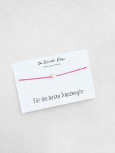 Nylonarmband Herz "Für die beste Trauzeugin" | optional mit Gravur - Oh Bracelet Berlin
