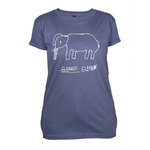 Damen T-Shirt aus Bio-Baumwolle „Elephant“ charcoal grau - Kipepeo-Clothing