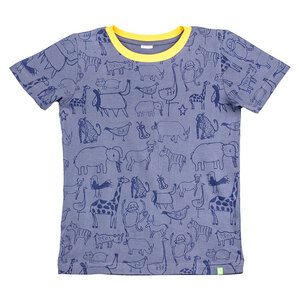 Kinder T-Shirt aus Bio-Baumwolle „Wanyama“ charcoal grau - Kipepeo-Clothing