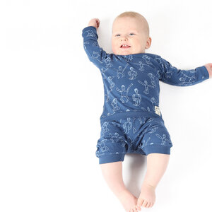Baby Schlafanzug aus Bio-Baumwolle „Dansi" Blau - AUSLAUFMODEL! - Kipepeo-Clothing