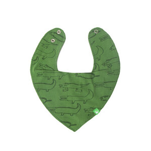 Baby Halstuch aus Bio-Baumwolle „Crocodiles" grün - Kipepeo-Clothing