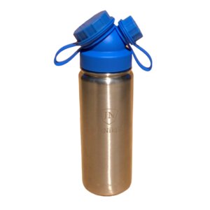 JuNiki´s® eco line isolierte Edelstahl Trinkflasche 550ml - Blau oder Pink (Teesieb ergänzbar) - JN JuNiki's