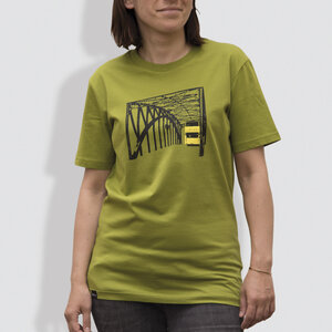 Frauen T-Shirt, "Stadtrundfahrt", Moss Green - little kiwi
