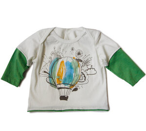 Baby Langarmshirt mit bunten Heizballonmotiv  - Itsus Eco