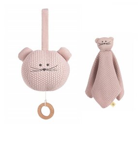 Geschenk Set zur Geburt: Lässig Spieluhr und Schmusetuch Little Chums Hund, Kaze oder Maus - Lässig