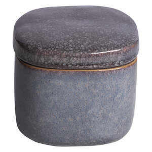 Dose Industrial aus Steinzeug mit reaktiver Glasur in lavender 13 x 10,5 cm (POR412) - TRANQUILLO