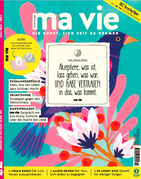 ma vie Magazin ma vie Die Kunst sich Zeit zu nehmen (Ausgabe 2/2020