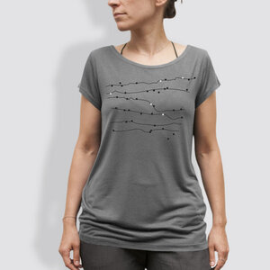 Damen T-Shirt, "Sonate", Heather Grey - little kiwi