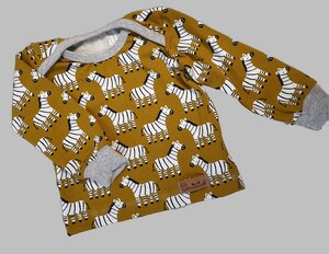 Babyshirt aus Biojersey Zebras - Omilich