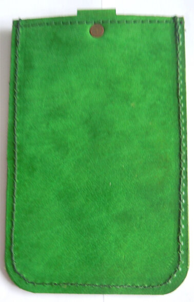 Handgenähte Büffelleder Handy - Tasche Mit Druckknopf Schliesse