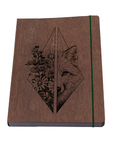 Wolf Feminin nachhaltiger Notizblock - Waldkind