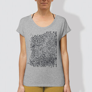 Damen T-Shirt "Strichgestöber", Heather Grey - little kiwi