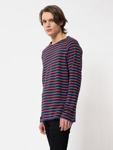 Gestreiftes Langarm T-Shirt mit Raglanärmel aus Biobaumwolle “Otto Breton Stripe” - Nudie Jeans