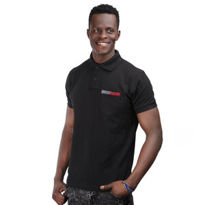 Herren Poloshirt Kitenge Fusion mit Brusttasche - Africulture