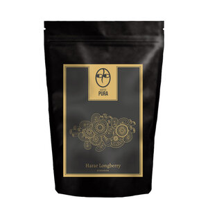 Premium Bio Kaffee - Harar Longberry Äthiopien - Bohne & Gemahlen - Kaffee Pura