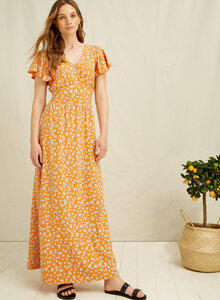 Blumen Kleid - Morgan Blossom Print Maxi Dress - aus Bio-Baumwolle - People Tree