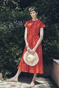Dress Nina Red - Damenkleid aus Bio-Baumwolle - Sophia Schneider-Esleben