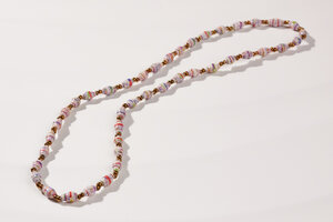Filigrane Halskette aus Papierperlen "LA PETITE MALAIKA" - PEARLS OF AFRICA