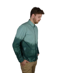 Dipp Batik Hemd grün aus reiner Biobaumwolle - Barbeck