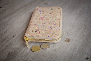 Portemonnaie - Wallet, Vegan Cork, Brieftasche aus Kork mit Zipper - BY COPALA