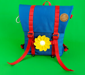 SCHULRUCKSACK DAYPACK Ocean Blue/ Coral Red - superranzen
