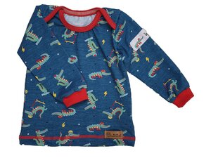 Babyshirt aus Biojersey Sport-Krokodil - Omilich