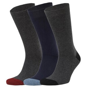3er Set Contrast Heel and Toe Office Sock - Opi & Max