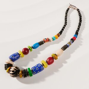 Set "Halskette & Armband" aus afrikanischen Perlen „MAIDUGURI“ - PEARLS OF AFRICA