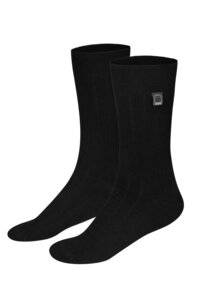 Bio-Business-Socken gerippt, 2er Pack, schwarz - Dailybread