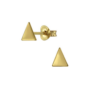Zarter Ohrstecker Dreieck aus 925 Sterling Silber - Gold - LUXAA®