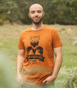 Otter Schotter Gang - Fair gehandeltes Bio Männer T-Shirt - Slub Orange - päfjes