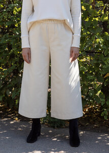 Culotte Hose TRIADIC aus Bio-Baumwolle Ecru - Daniela Salazar