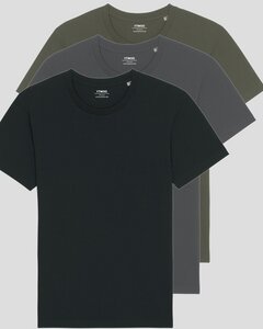 3er Pack Basic Unisex T-Shirt aus Bio Baumwolle | viele Farbkombinationen | Fair Trade | Nachhaltig - YTWOO
