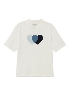Blue Hearts Mock T-Shirt - thinking mu