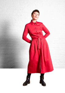Dress Marie, Red - Damenkleid aus Bio-Baumwolle - Sophia Schneider-Esleben