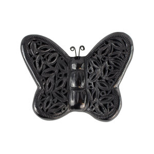 Deko Schmetterling aus schwarzer Keramik - Mitienda Shop