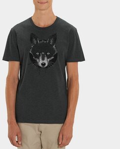 Kommabei Herren T Shirt Fuchs / Fox dark heather - Kommabei