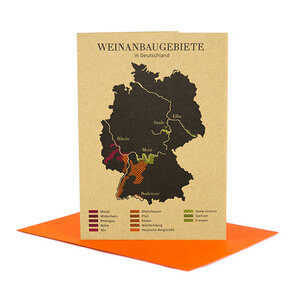 Grußkarte Weinanbau in Deutschland - Bow & Hummingbird