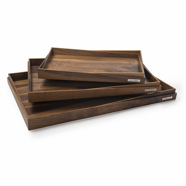 NATUREHOME - Holztablett NH-R Nussbaum-Holz Naturfarben geölt Auswahl 3