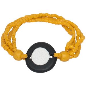 Karma Armband - Full-Circle Upcycling Glasschmuck - Mustard & Teal - Global Mamas - Global Mamas