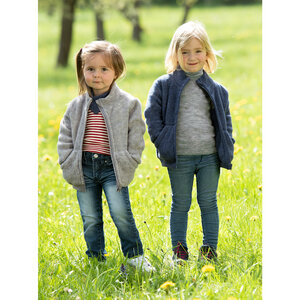 Engel-Natur Kinder Fleece-Jacke mit Reißverschluss Bio-Wolle - Engel natur