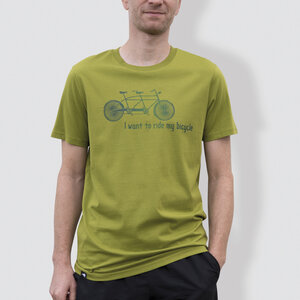Herren T-Shirt, "Tandem", Moss Green - little kiwi