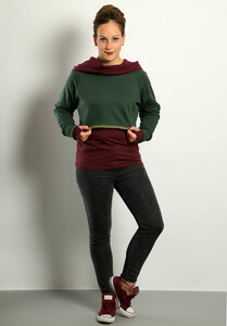 Hoodie + Kurzsweater Set - Die rote Zora